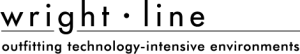 Logo for Wright Line. Tagline reads, "outfitting technology-intensive environments"